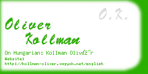 oliver kollman business card